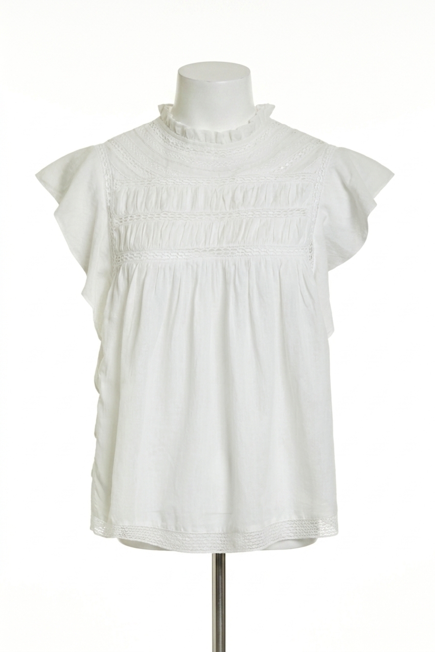 NEW LOVE THE LABEL georgia top in white